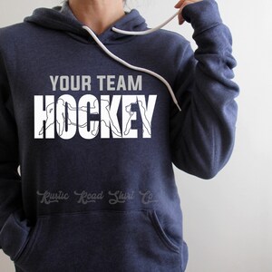 Hockey Sweatshirt, Hockey Mom Sweatshirt, Hockey Mom Shirt, Custom Hockey Team Shirt, Hockey Team Sweatshirt