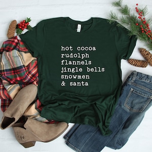 Christmas Shirt, Christmas Words Tee, Family Christmas Shirt, Women's Christmas Tshirt, Holiday Shirt,