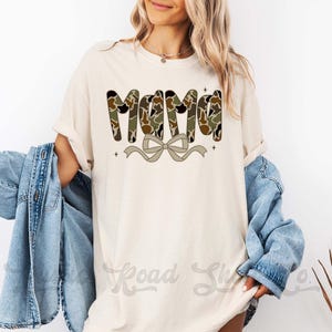 Camo Mama Shirt, Boy Mom Shirt, Comfort Colors™ Shirt, Boy Mama Shirt, Coquette Mama Shirt, Boy Mom Gifts