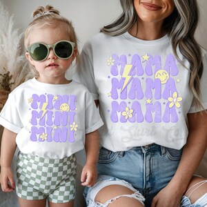 Preppy Mama Mini Shirts, Mommy and Me Outfit, Mama Mini Shirts, Retro Mama Shirt, Mother&#39;s Day Gift, First Mother&#39;s Day Gift