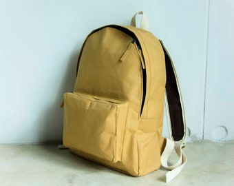 Kraft paper backpack with a new re-design