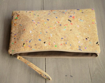 Laptop Case 13 " - 14 " inch made from cork, handmade laptop sleeve, perfect for MacBooks 13 -13.3 inch, vegan  (Colour dot)