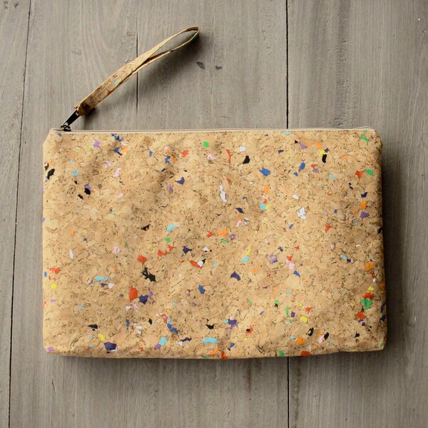 Laptop Case 13 " - 14 " inch made from cork with color dots