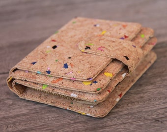 Trifold Wallet from recyclable Cork