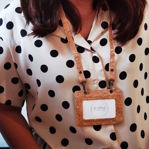 Kartenhalter & Lanyard aus Kork /  Ausweishülle, vegan ohne Plastik