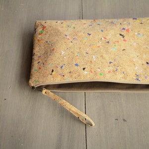 Laptop Case 13 14 inch made from cork with color dots image 8