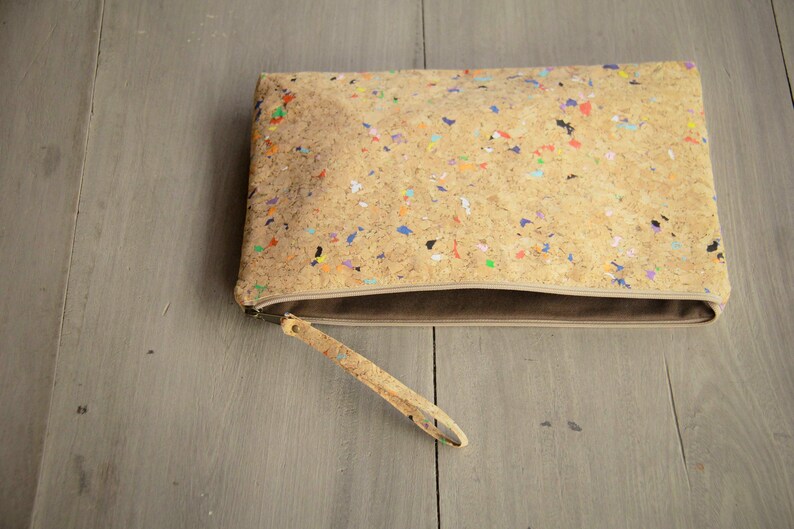 Laptop Case 13 14 inch made from cork with color dots image 8