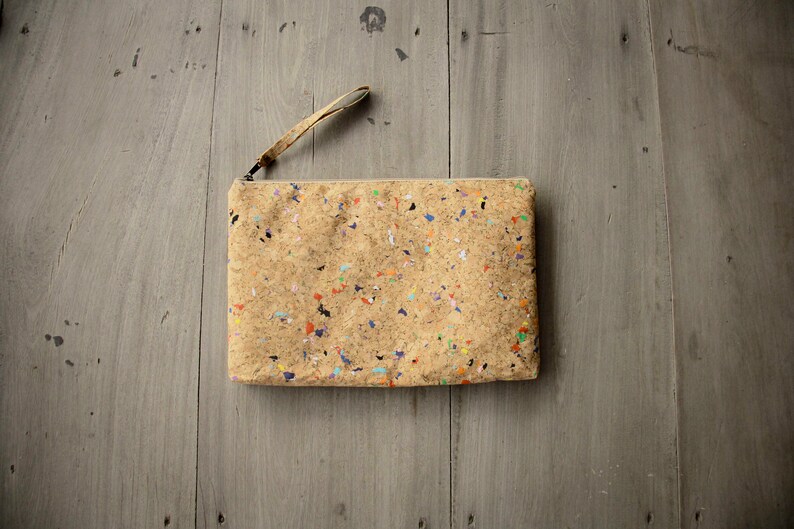 Laptop Case 13 14 inch made from cork with color dots image 7