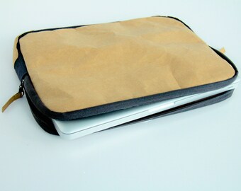 Laptop-Hülle 15 " - 16" Zoll aus Kraft Papier, langer Zipper