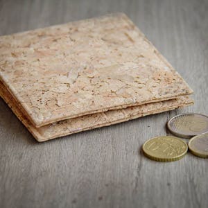 Portemonnaie aus Kork handmade, 1 x gefaltet