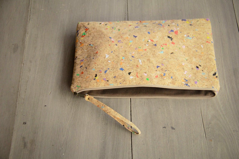 Laptop Case 13 14 inch made from cork with color dots image 9