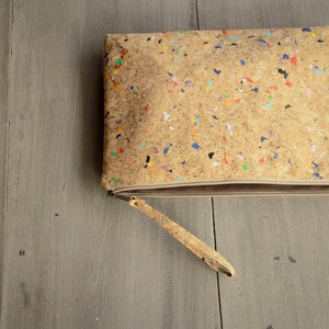 Laptop Case 13 14 inch made from cork with color dots image 2