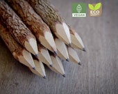 Wooden pencil set – handmade from recycled twigs, set of 10
