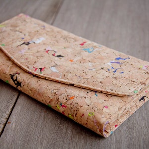 Cork wallet / purse with colored accents