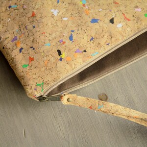 Laptop Case 13 14 inch made from cork with color dots image 4