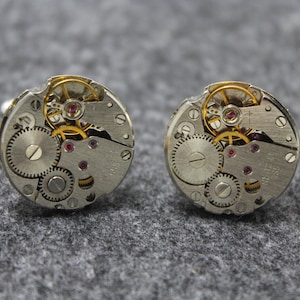 Watch Movement Cufflinks , Watch Cufflinks, Steam Punk Cufflinks,Movement cuff links, Novelty Accessories, Gift For Man image 1