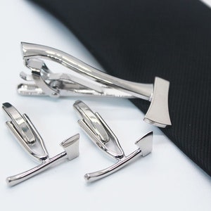 Axe Cuff Links, Silver Accessories, Novelty Accessories, Gift For Man