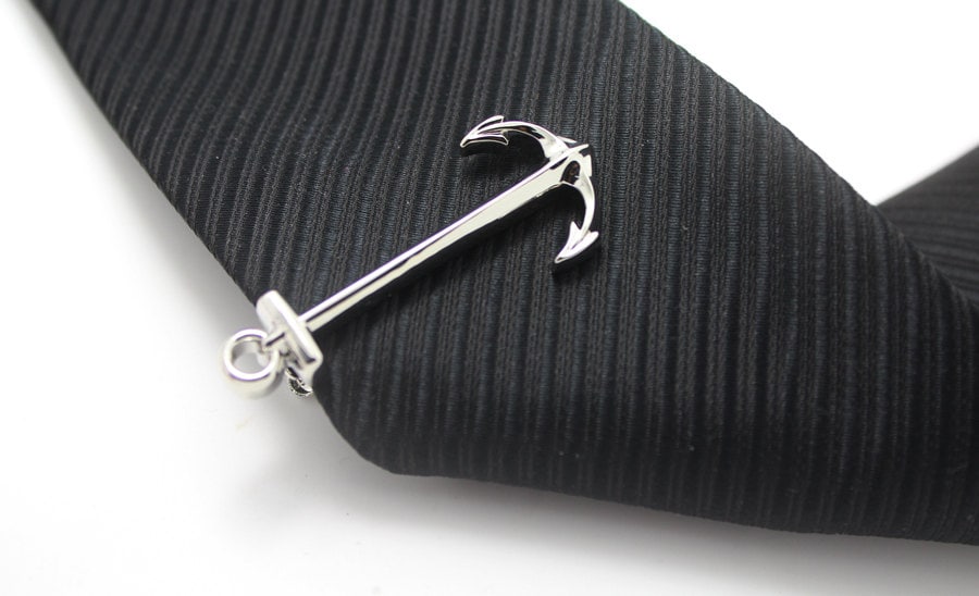 Anchor, Sailor Tie Clip, Seaman Accessories, Silver Accessories, Novelty Accessories, Gift For Man