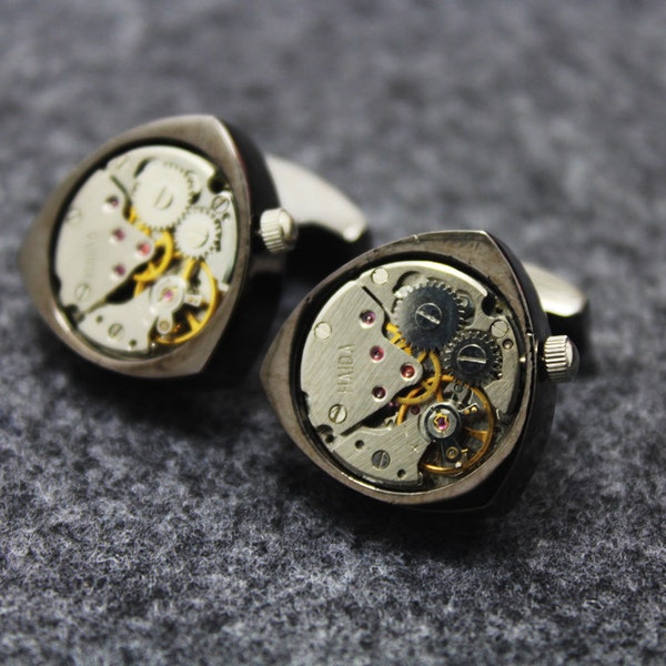 Watch Movement Cufflinks , Watch Cufflinks, Steam Punk Cufflinks,Movement cuff links, Novelty Accessories, Gift For Man