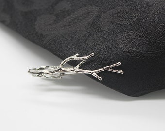 Tree Branches, Twig, Artificial Tie Clip, Wedding  Accessories, Silver Branches Tie Clip, Charms Accessories, Gifts