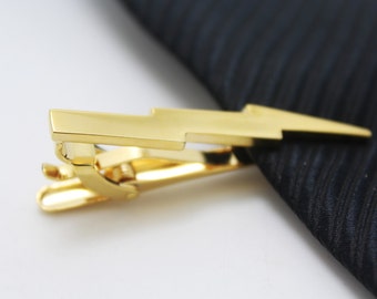 Lightning tie Clip, złoto Lightning akcesoria, akcesoria nowości, prezent dla człowieka