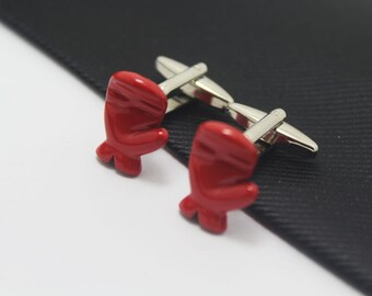 Boxing  Cuff links, Hero Accessories, Silver Accessories, Novelty Accessories, Gift For Man