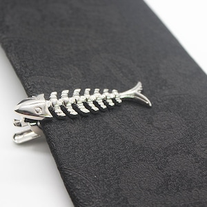 Visgraten, visskelet, dasspeld visser, bruiloftaccessoires, zilveren accessoires, nieuwe accessoires, cadeau voor mannen