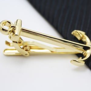 Anchor, Sailor Tie Clip, Seaman Accessories, Golden Accessories, Novelty Accessories, Gift For Man