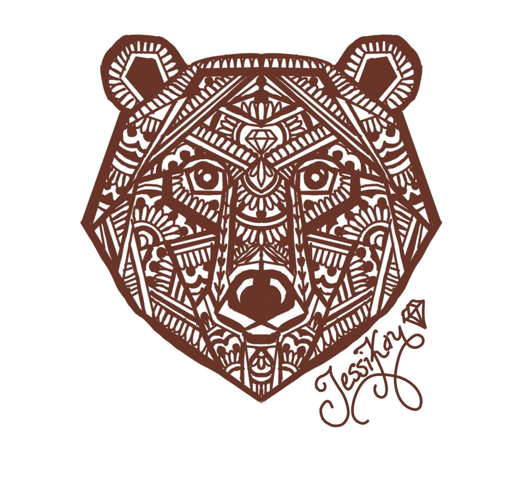 Jessikay Henna BEAR Temporary Tattoo - Etsy Norway Jessikay Henna BEAR Temporary Tattoo - Etsy Norway