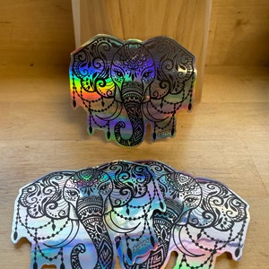 Holographic JessiKay Henna Elephant Sticker