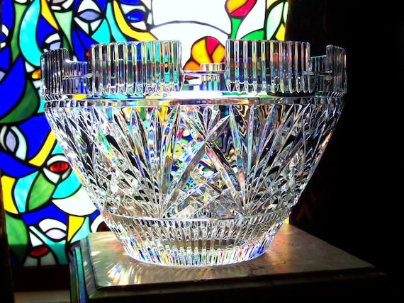 HOUSE of WATERFORD Handmade Cut Crystal Bowl