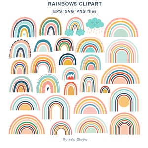 Download Rainbow Svg Files For Cricut Vector Rainbow Clipart Etsy PSD Mockup Templates