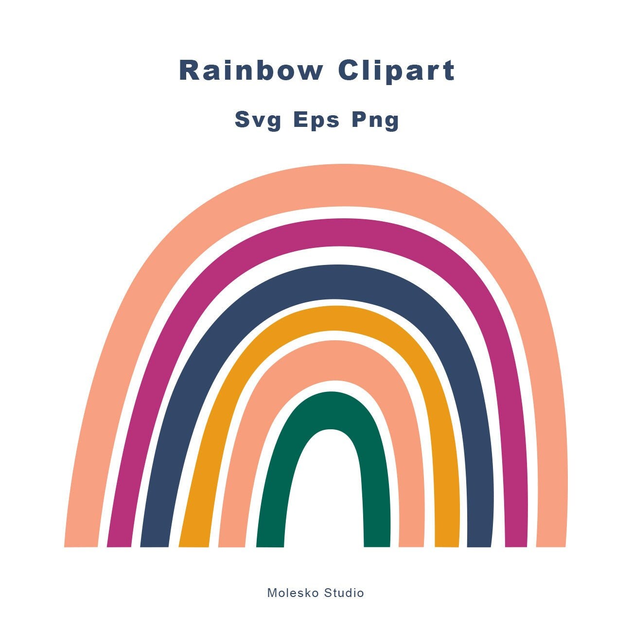 Download Rainbow Clipart Rainbow Svg Rainbow Digital Rainbow Vector Etsy