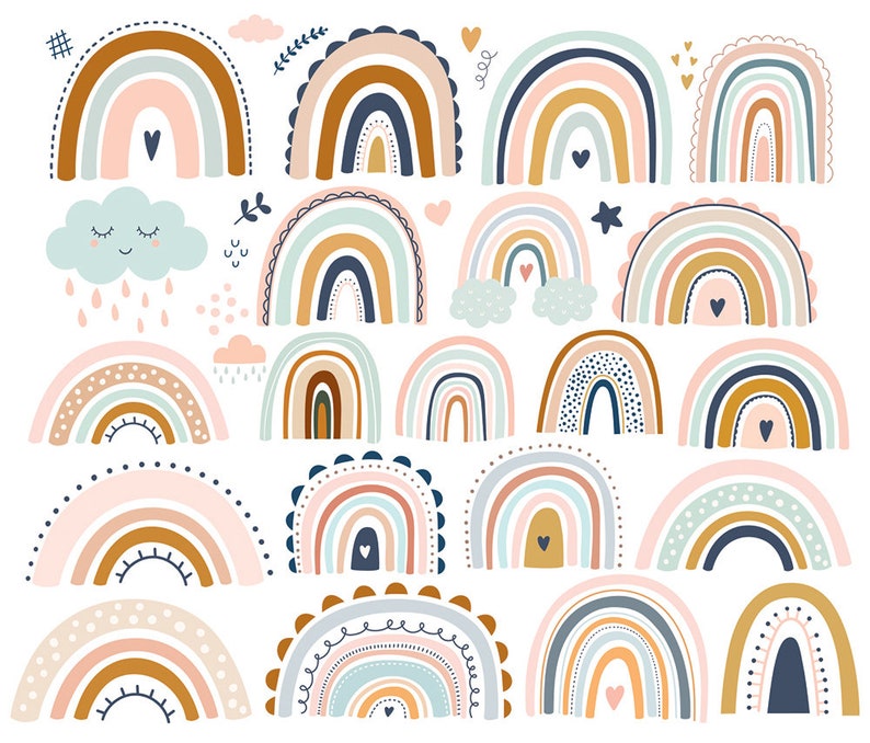 Download Rainbow Clipart Rainbow Svg Rainbow Bundle Rainbow Digital Rainbow Vector Baby Clipart Instant Download Png Printable Digital Print Art Collectibles Digital Kromasol Com