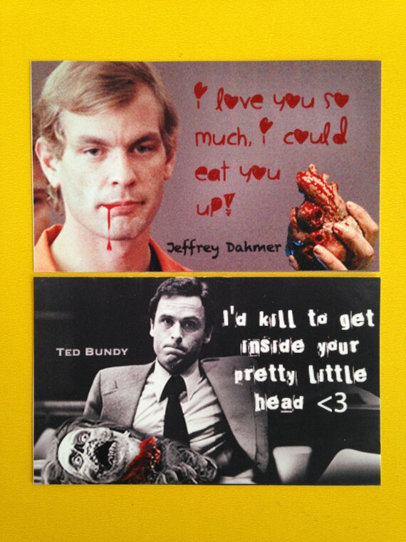 Printable Serial Killer Valentine S Day Cards Set Of 10 Uniquely Designed 2 X 3 5 Cards For That Special Someone