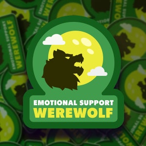 Emotionale Unterstützung Werwolf Aufkleber