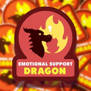 Emotionaler Support Dragon Aufkleber