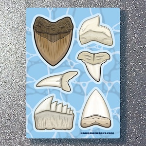Feuilles d'autocollants en forme de dents de requin