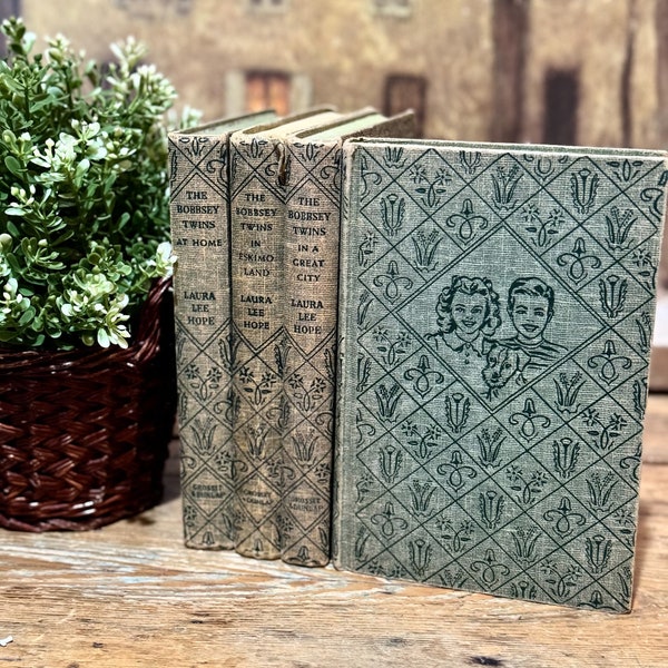 The Bobbsey Twins, Set of 4, classic books, children, illustrated, collectible, rare, nursery, baby, library, gift, vintage book