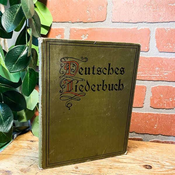 OLD Music Book, Deutsches Liederbuch fur Amerikanische Studenten, vintage, collectible, rare, gift idea, home library, antique