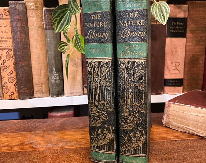 The Nature Library Books, Set of 2, Rare, Library, Trees, Wild Flowers