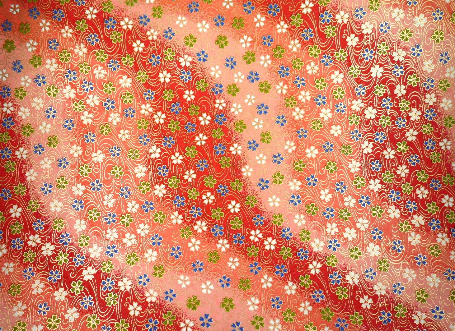 Washi Paper, Japanese Traditional Paper, sakura and Nami, Cherry