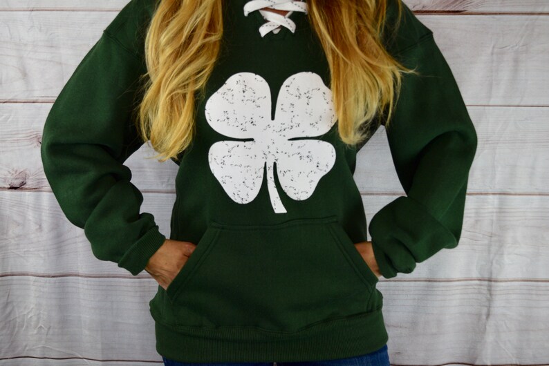 St. Patrick's Day Shamrock Sweatshirt. Four Leaf Clover | Etsy