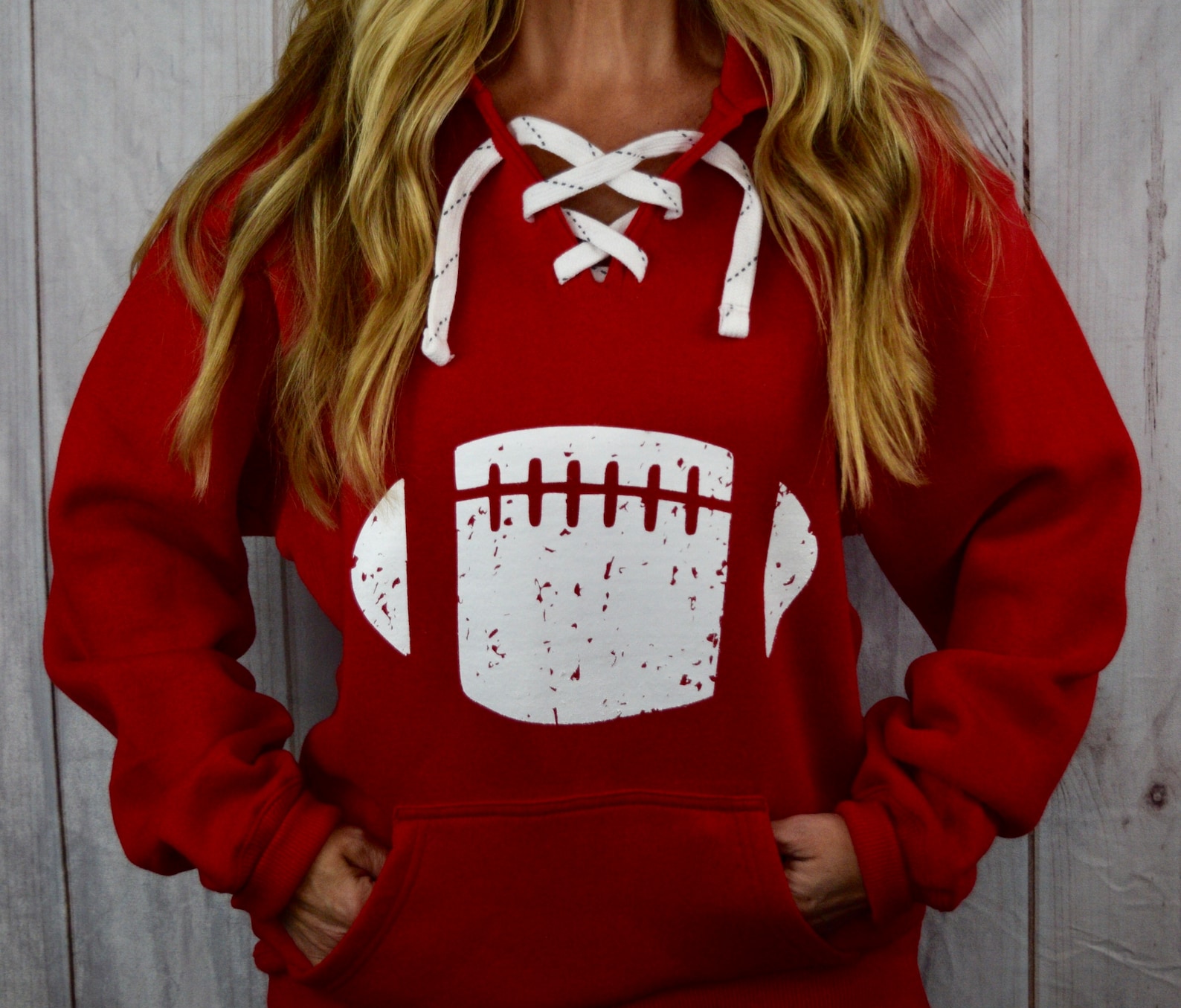 Football Sweatshirt Women. Football Shirt. Red Sports Hoodie. Etsy
