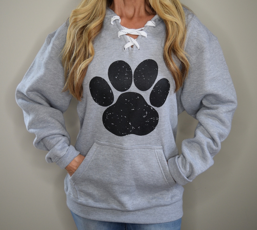 Dog Paw Sweatshirt. Paw Print Sweatshirt. Dog Lover Shirt. Dog Groomer