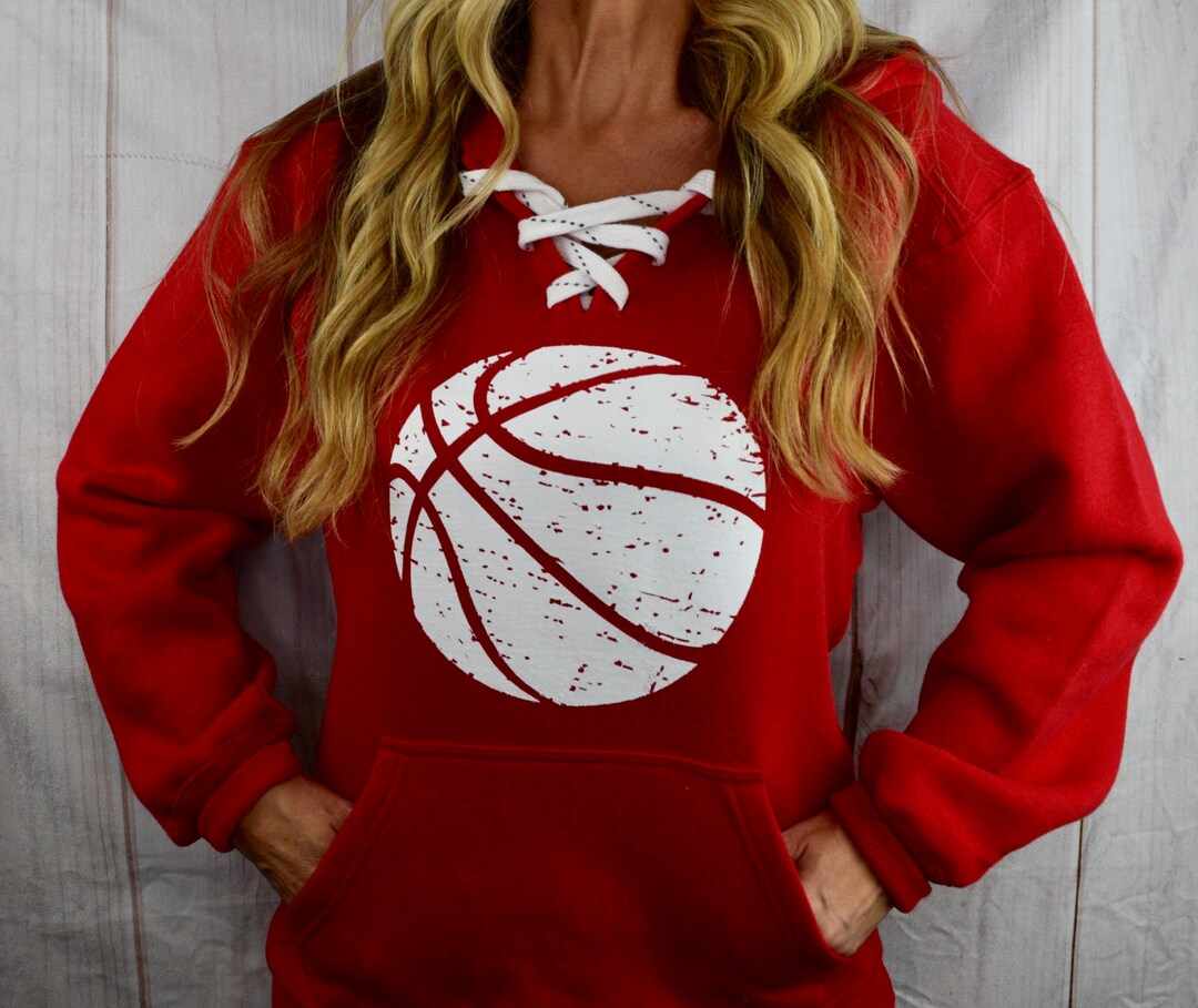 Basketball Sweatshirt Womens. Basketball Shirt. Maroon Sports Hoodie