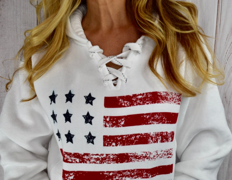 American Flag Sweatshirt 4th of July Top Womens Sweatshirt - Etsy