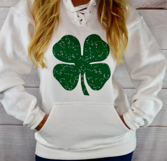 St. Patrick's Day Shamrock Sweatshirt. Four Leaf Clover - Etsy