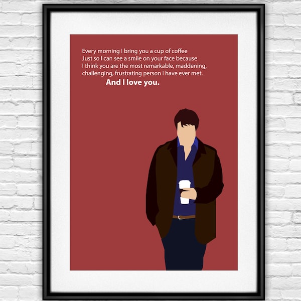 Castle TV Show Minimalist Poster, TV Show Minimalist Quote Print Wall Decor, Coffee Quote Poster,  Richard Castle Fanart Dorm Room Decor