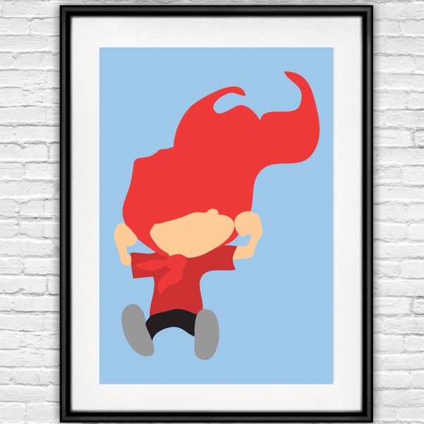 Calvin and Hobbes Stupendous Man Minimalist Poster | Wall art digital drawing